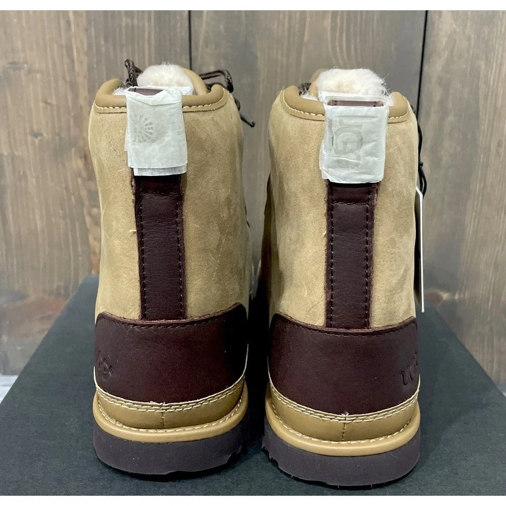 UGG Harkley Desert Sand Waterproof Leather Boots Shoes Men's Size 5/ Women's 6.5